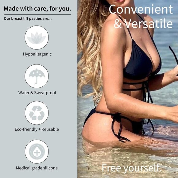 Sticky Bra Silicone Adhesive Bra for Women Invisible Bras for Backless Strapless - Picture 5 of 6